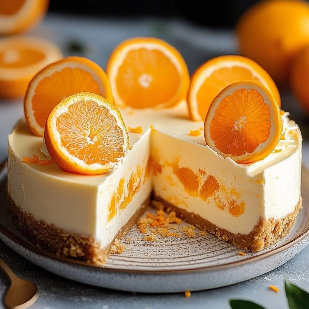 No-Bake Orange Creamsicle Cheesecake