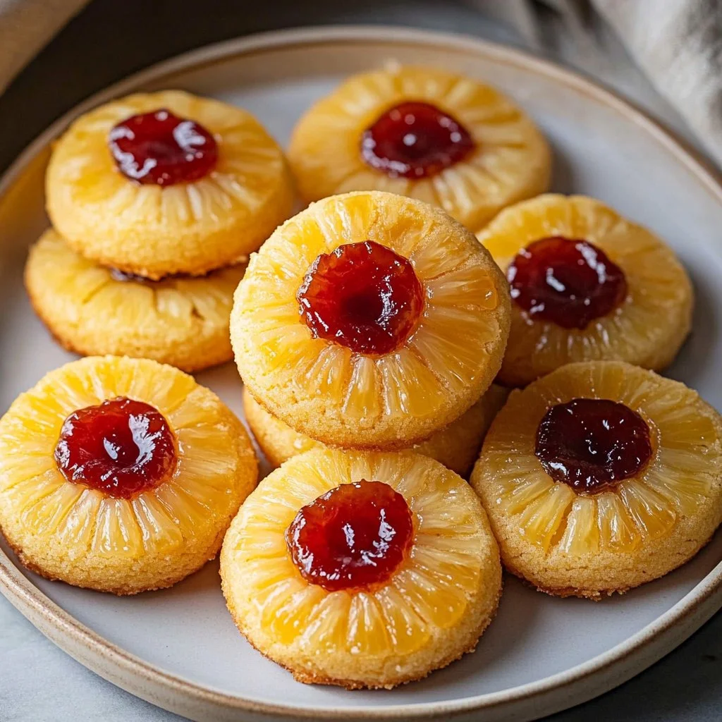 Pineapple Upside Down Cookies