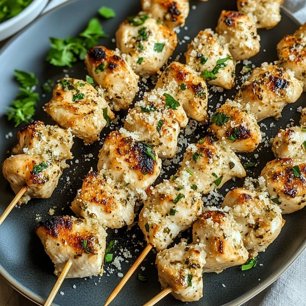 Ranch Garlic Parmesan Chicken Skewers 1 Ranch Garlic Parmesan Chicken Skewers