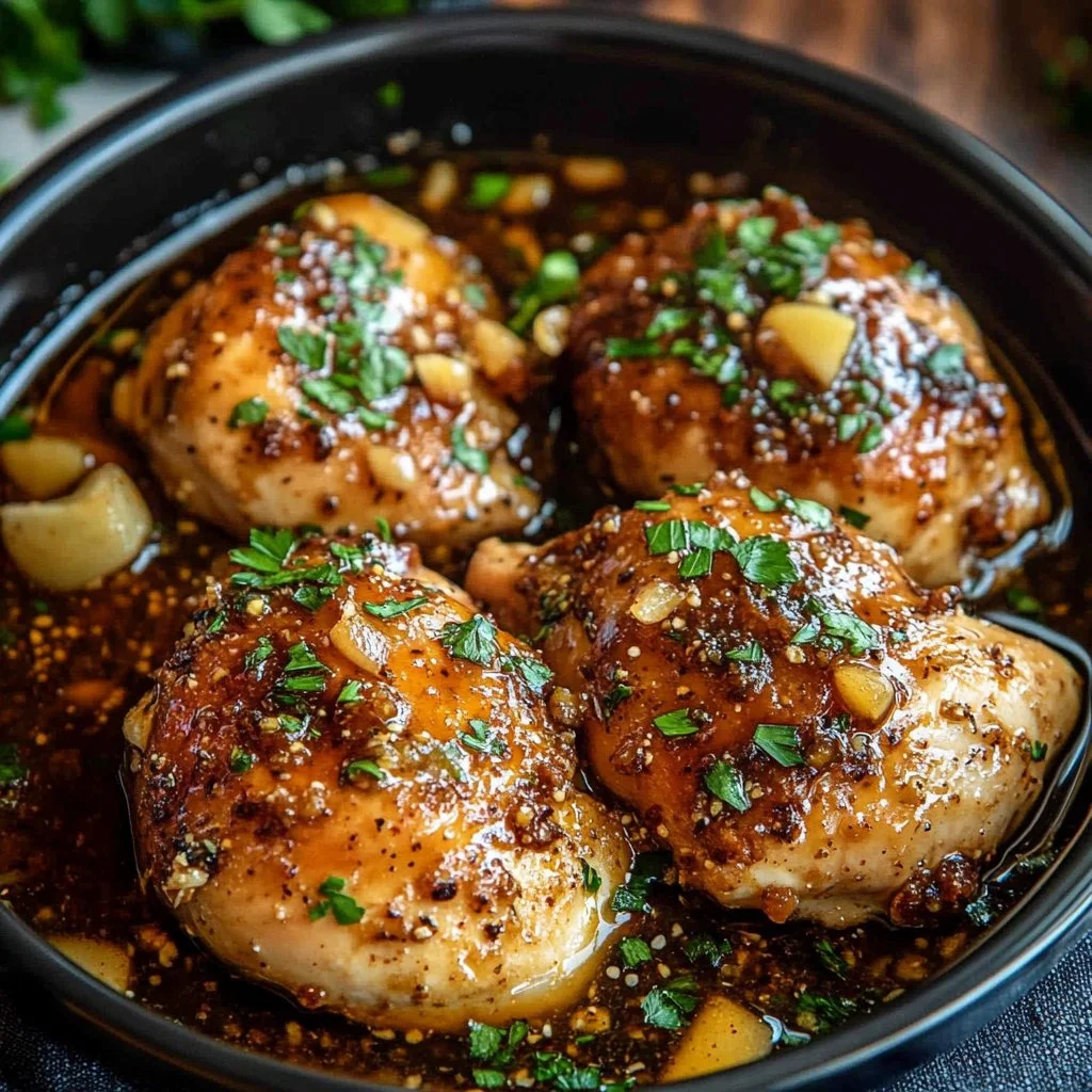 Slow Cooker Brown Sugar Garlic Chicken