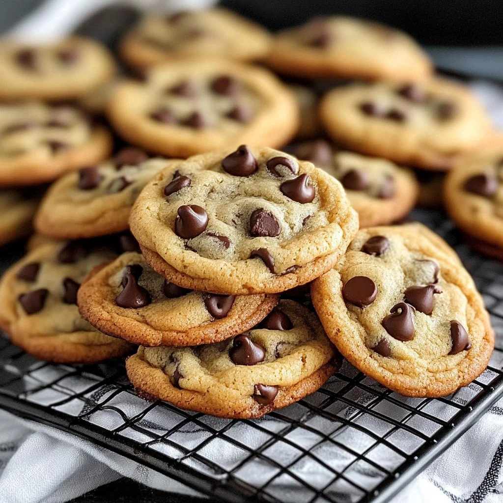 Freshly baked soft chocolate chip cookie with gooey chocolate chunks