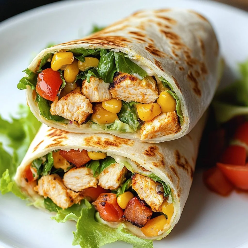 Delicious Southwest Chicken Wrap packed with flavor and fresh ingredients