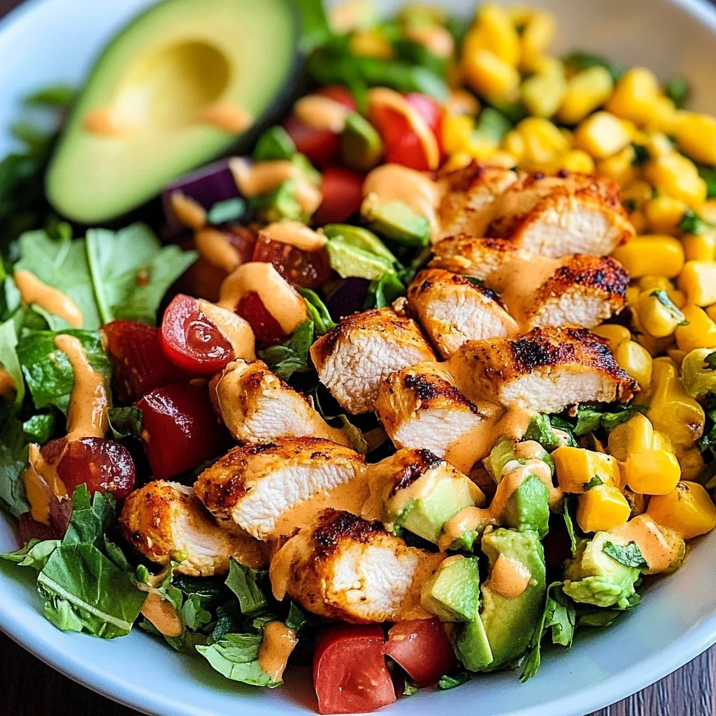 Spicy Southwest Avocado Chicken Salad with fresh ingredients and flavors