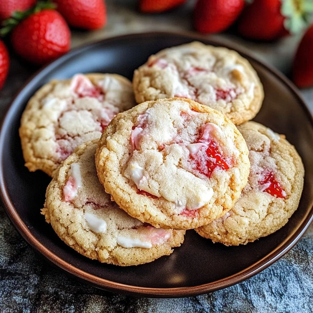 Strawberry Cheesecake Cookies 1 Strawberry Cheesecake Cookies
