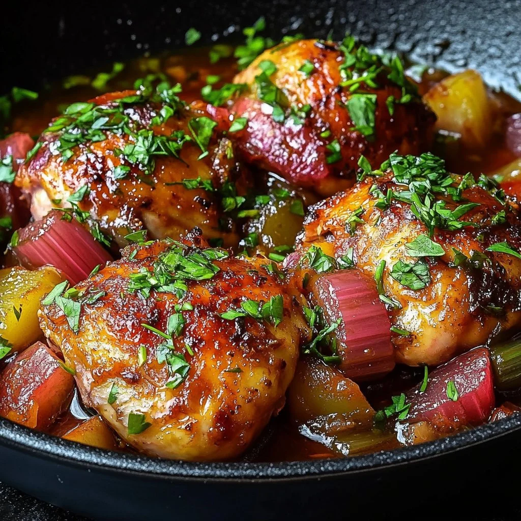 Sweet and Tangy Rhubarb Chicken