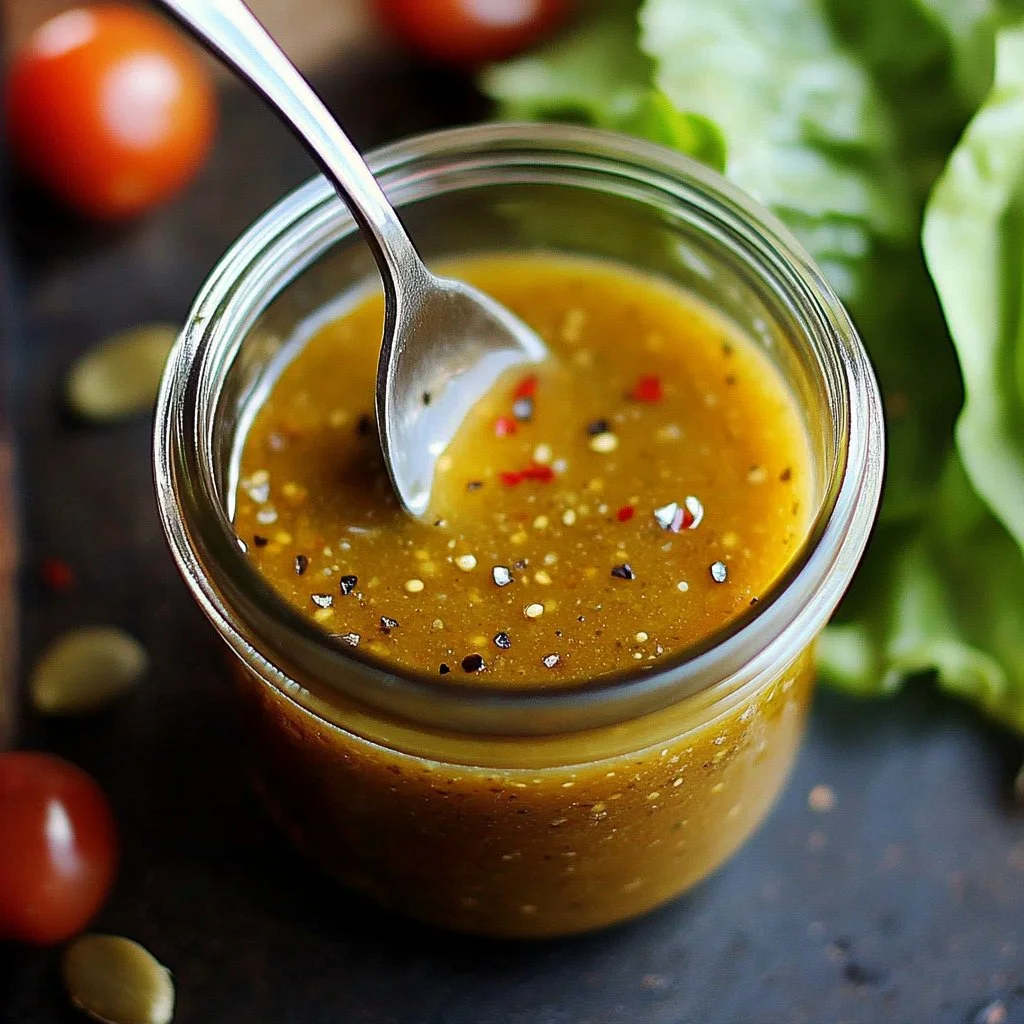 Bowl of homemade tasty simple vinaigrette dressing for salads