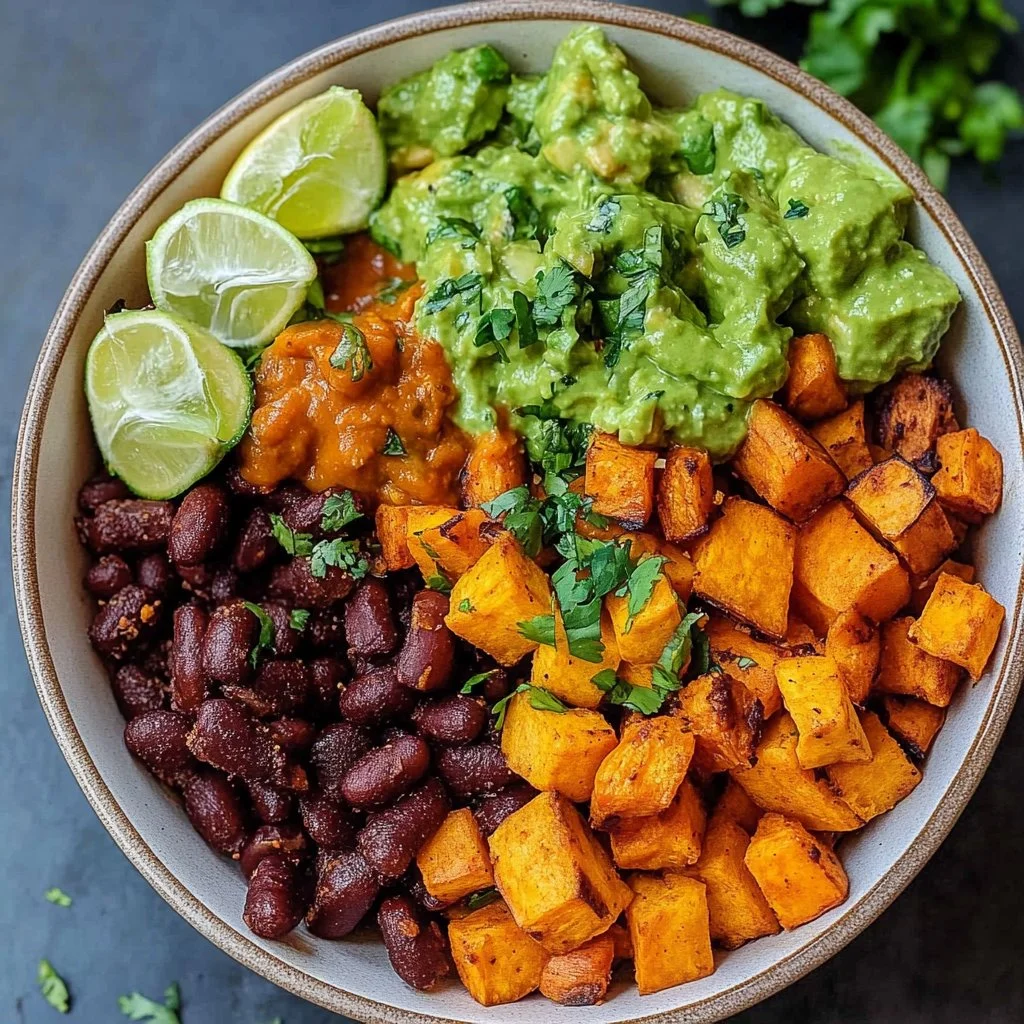 Vegan Sweet Potato Burrito Bowl 1 Vegan Sweet Potato Burrito Bowl